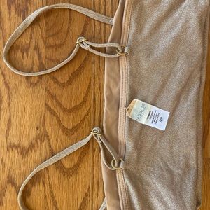 Never worn LSpace Shimmer Rebel Bikini Top and Bottom in Champagne